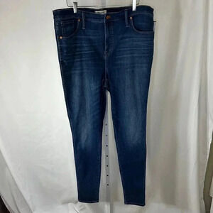 Madewell Size 35 Tall 10” High Rise SkinnyJean Blue Denim Pants
